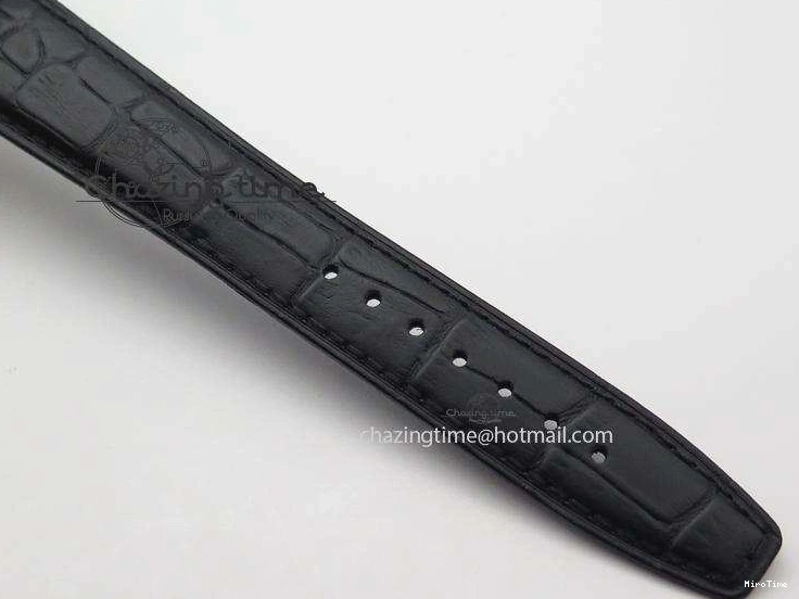 MIROTIME 0120 UrbanStyle Portuguese Tourbillon Power Reserve Moonphase SS White Dial On Black Leather Strap 7318